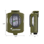 Military Lensatic Sighting Compass with Carrying Bag