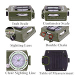 Military Lensatic Sighting Compass with Carrying Bag