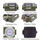 Military Lensatic Sighting Compass with Carrying Bag