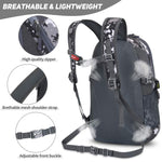 Hiking Backpack 25L Capacity Black Camouflage