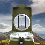 Military Lensatic Sighting Compass with Carrying Bag