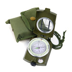 Military Lensatic Sighting Compass with Carrying Bag