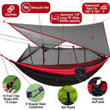 Camping Hammock - Black & Red