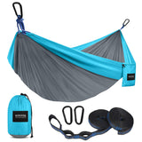 Camping Hammock - Gray & Sky Blue