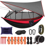 Camping Hammock - Black & Red