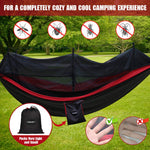 Camping Hammock - Black & Red