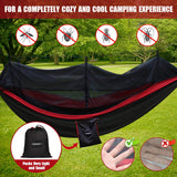 Camping Hammock - Black & Red
