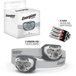 LED Headlamp Flashlight, Batteries Included Gray (2-pack)