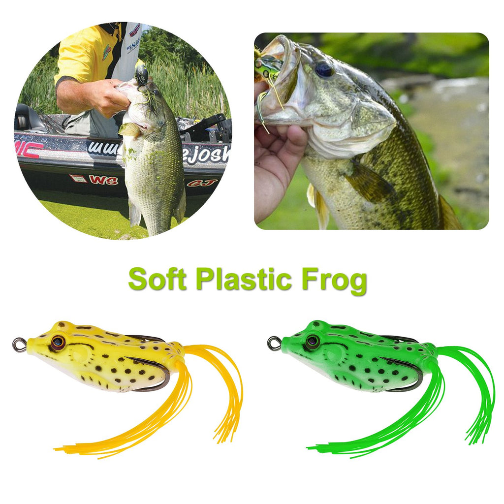 PLUSINNO Fishing Lures Baits Tackle Including Crankbaits, Spinnerbaits,  Plastic Worms, Jigs, Topwater Lures, Tackle Box and More Fishing Gear Lures
