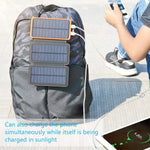 Portable Solar Charger with 3 Foldable Solar Panels